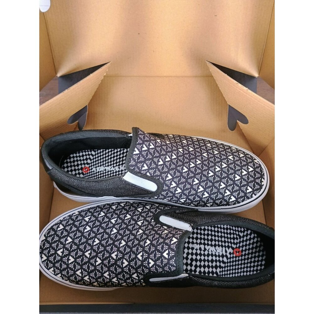 Airwalk Slip-On Shoes Women's Size 9.5 Black & White Geometric‎ Pattern